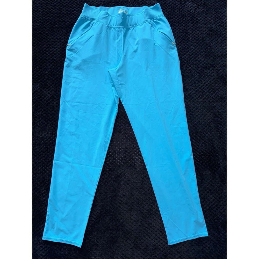 Lilly Pulitzer Womens Luxletic Run Around Pant SPF 50 Cumulus Blue Size Small